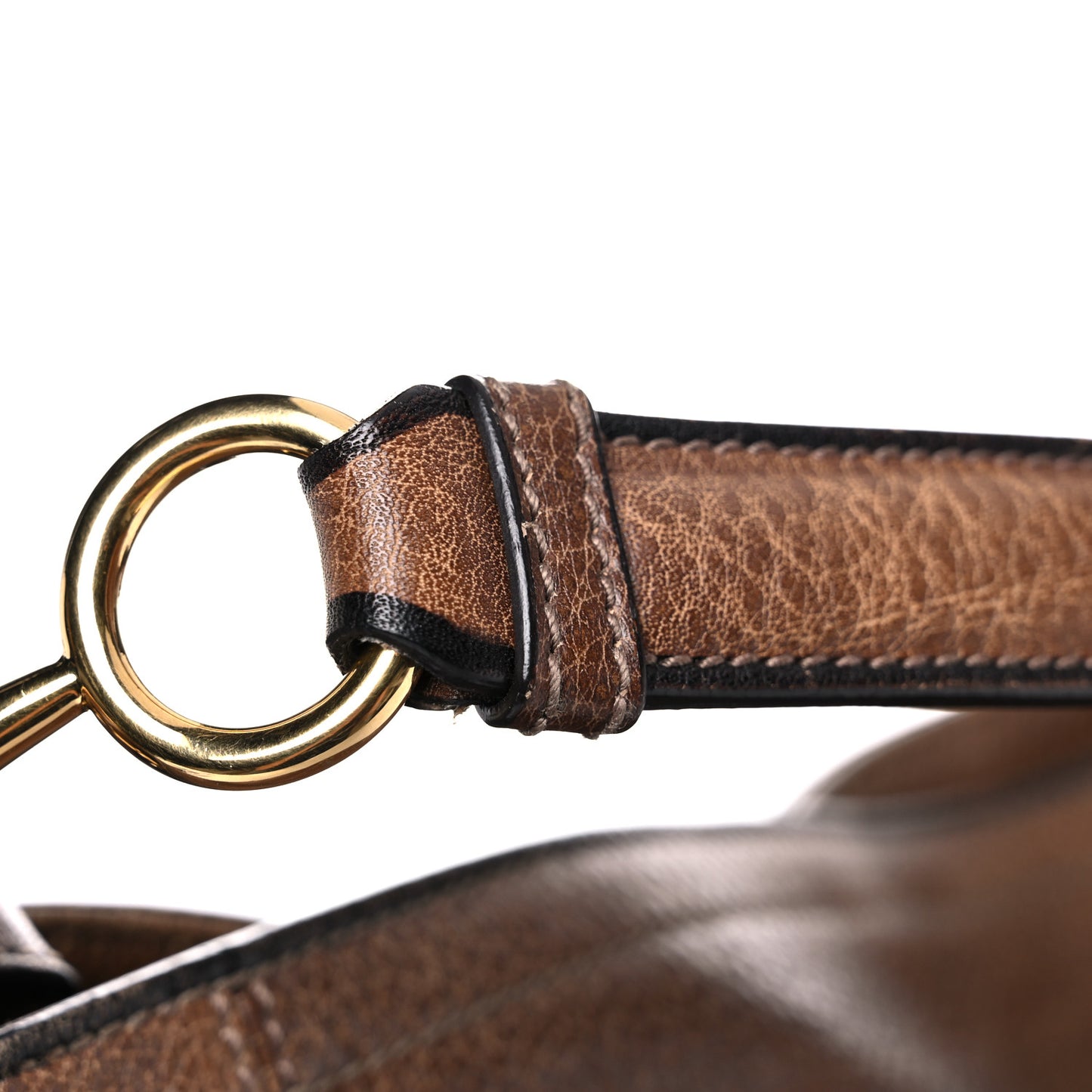 Calfskin Large Harness Hobo Maple Brown