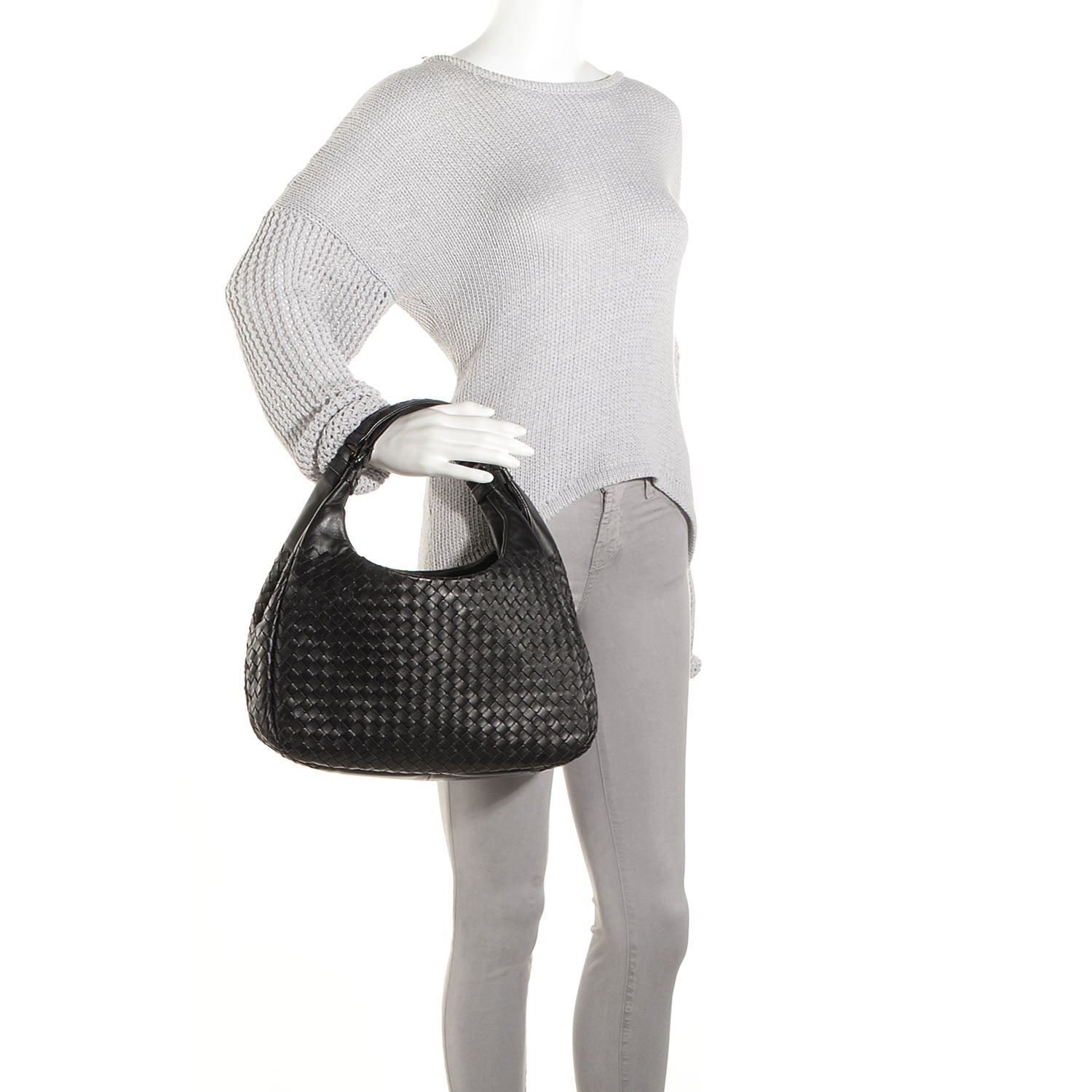 Bottega Veneta Nappa Intrecciato Medium Campana Hobo Black 2 of 8
