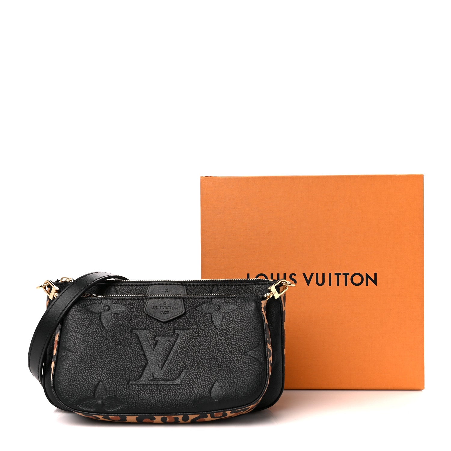 Louis Vuitton Empreinte Monogram Giant Wild At Heart Multi Pochette Accessories Black 3 of 12