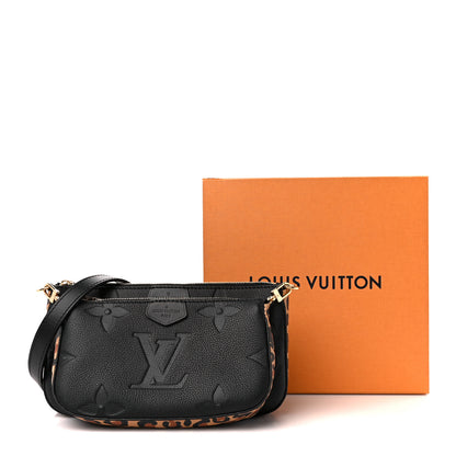 Louis Vuitton Empreinte Monogram Giant Wild At Heart Multi Pochette Accessories Black 3 of 12