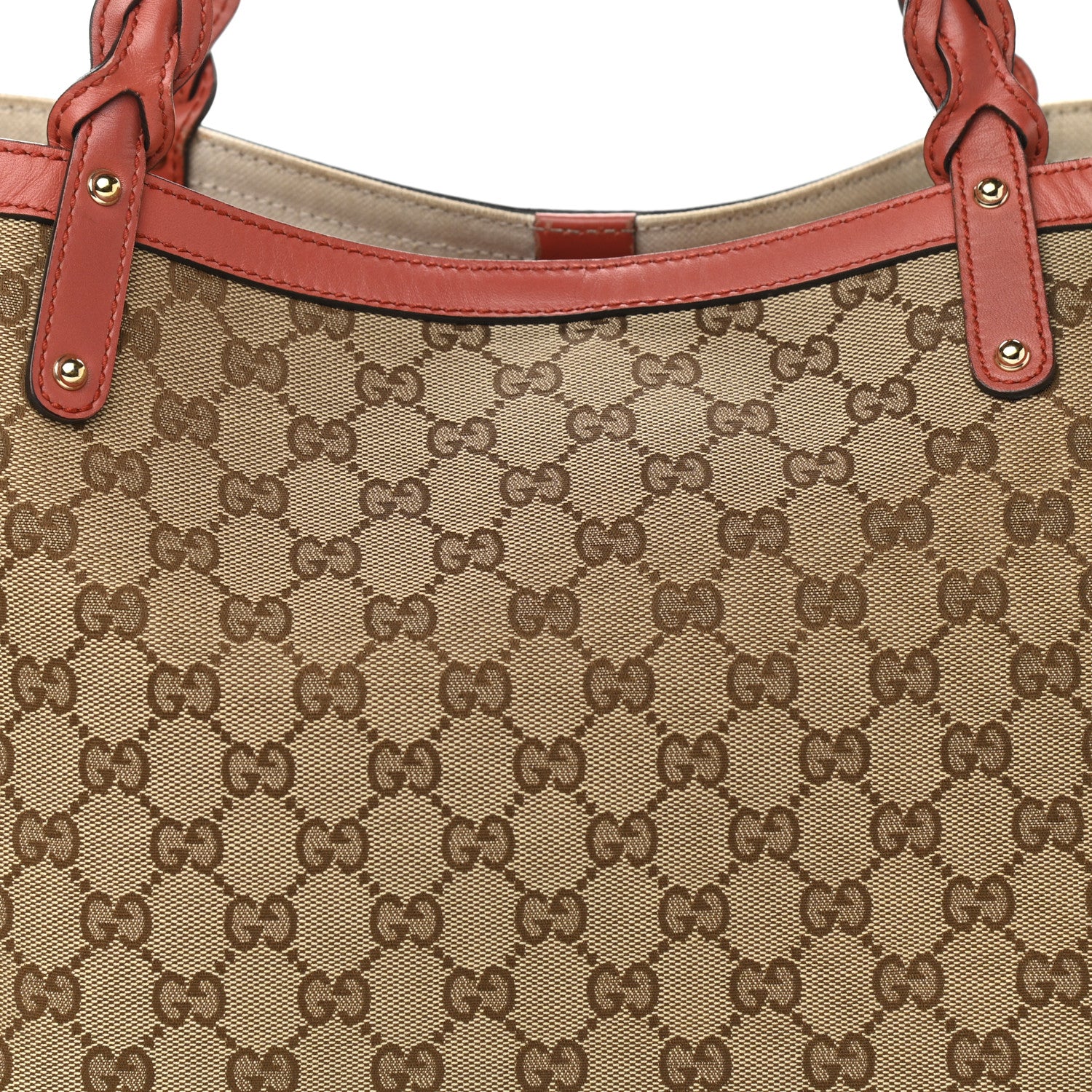 Gucci Metallic Monogram Medium Craft Tote Orange 9 of 21