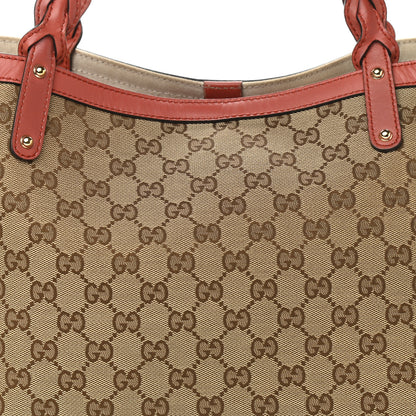 Gucci Metallic Monogram Medium Craft Tote Orange 9 of 21