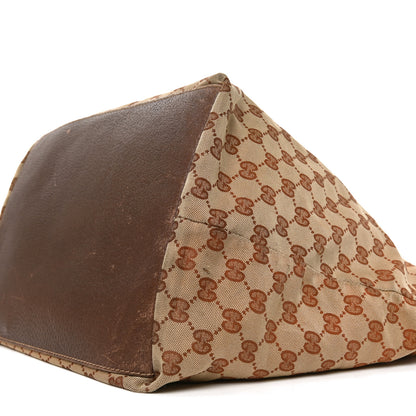 Gucci Monogram Large Web Handle Bucket Tote Dark Brown 10 of 11