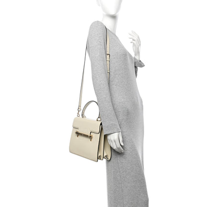 Valentino Garavani Grainy Calfskin Embossed VLTN Uptown Top Handle Bag Ivory 2 of 11