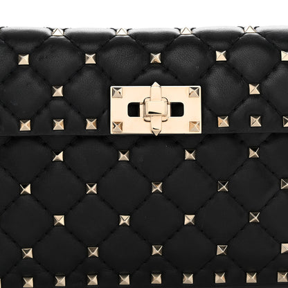 Valentino Garavani Lambskin Rockstud Spike Crossbody Bag Black 7 of 11
