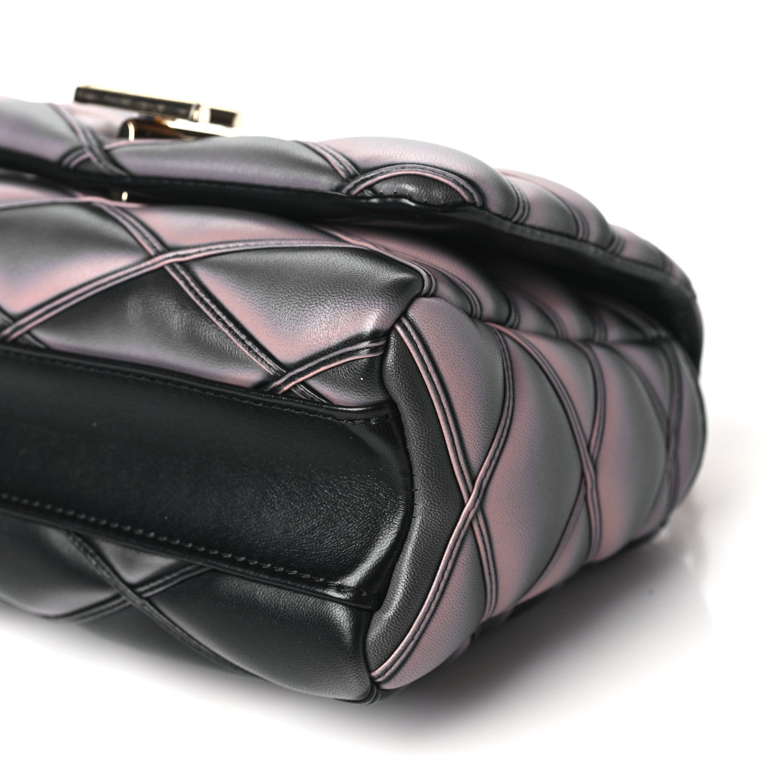 Louis Vuitton Lambskin Malletage Top Handle GO-14 MM Black Pink 10 of 10