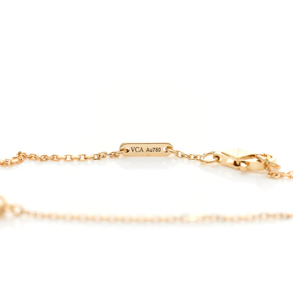 Van Cleef & Arpels 18K Yellow Gold Mother of Pearl Sweet Alhambra Bracelet 3 of 5