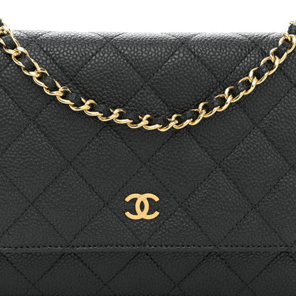 Chanel Caviar Quilted Wallet on Chain WOC Black 8 of 11