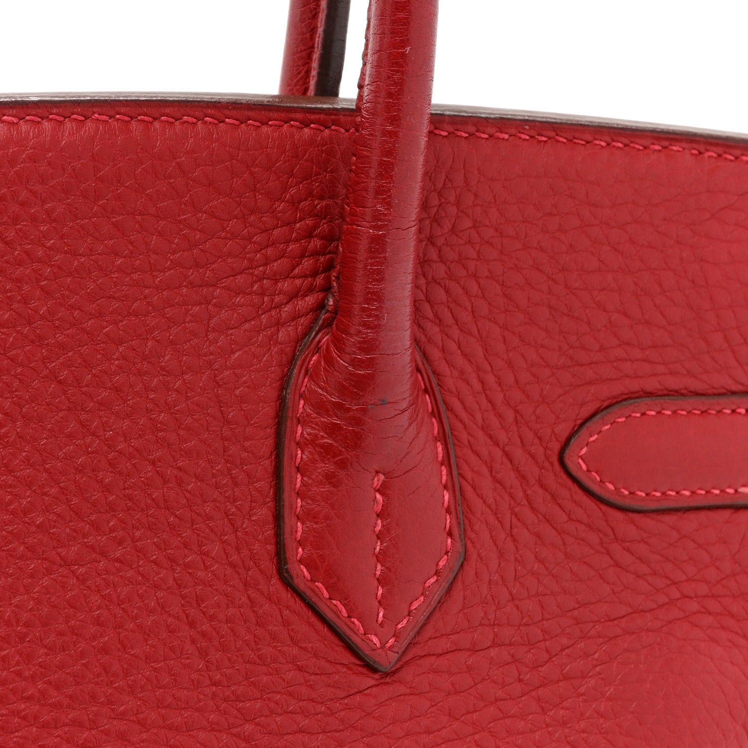 Hermes Taurillon Clemence Birkin 30 Rouge Vif 16 of 16