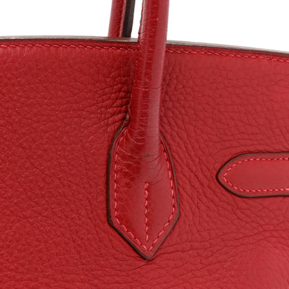 Hermes Taurillon Clemence Birkin 30 Rouge Vif 16 of 16