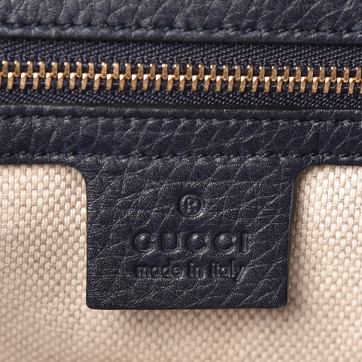Pebbled Calfskin Medium Soho Shoulder Bag Blue