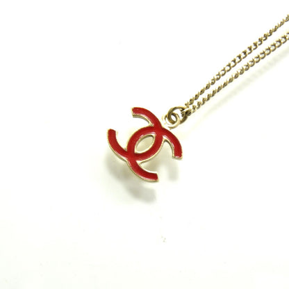 Chanel Enamel CC Necklace Red 3 of 5