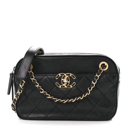 Chanel Goatskin Quilted Chanel 19 Camera Case Black 1 of 10