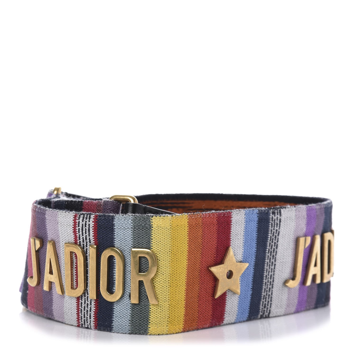 Christian Dior Canvas Embroidered Studded Rainbow J’Adior Shoulder Strap 2 of 5