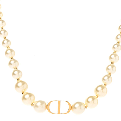 Christian Dior Pearl 30 Montaigne Choker Necklace Gold 1 of 5