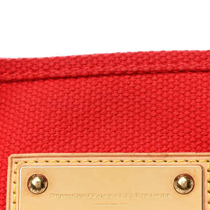 Louis Vuitton Toile Antigua Cabas MM Red Pink 8 of 11