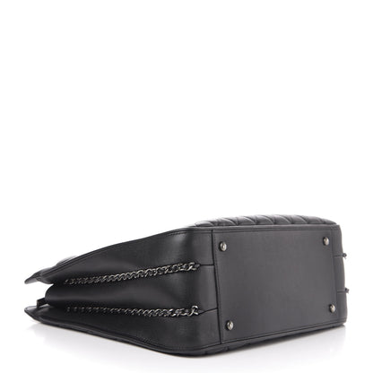 Chanel Calfskin Quilted Frame In Chain Tote Black 4 of 11