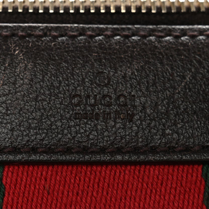 Gucci Monogram Vintage Web Medium Webby Bee Boston Dark Brown 14 of 14