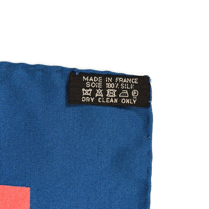 Hermes Silk Les Leopards Scarf 90 Bleu Multicolor 4 of 4