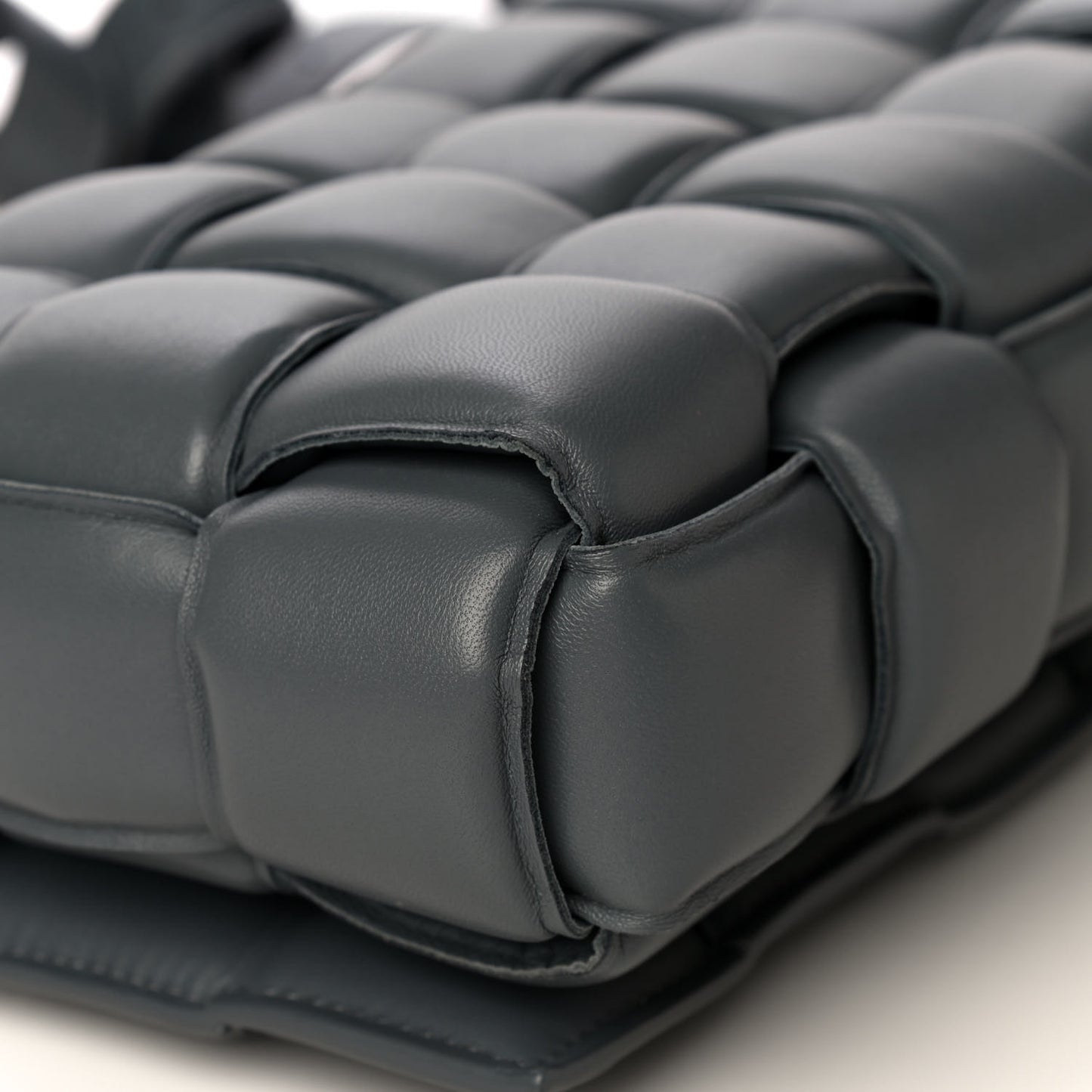 Nappa Maxi Intreccio Padded Cassette Crossbody Bag Thunder