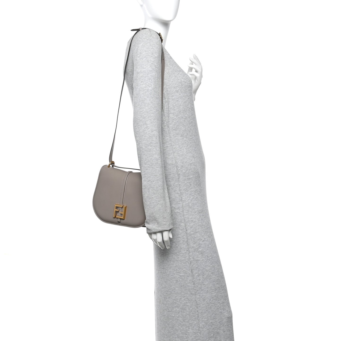 Vitello Brenta Cher Medium Fendi C'Mon Tortora
