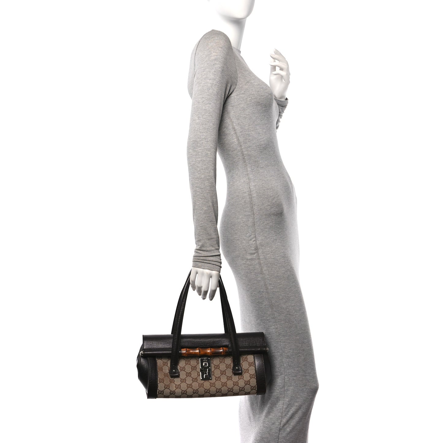 Monogram Bamboo Bullet Bag Dark Brown