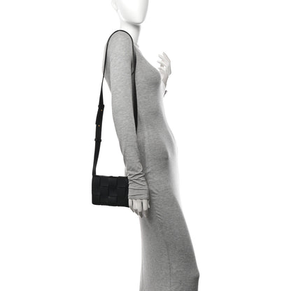 Bottega Veneta Lambskin Maxi Intreccio Small Cassette Crossbody Bag Black 2 of 11