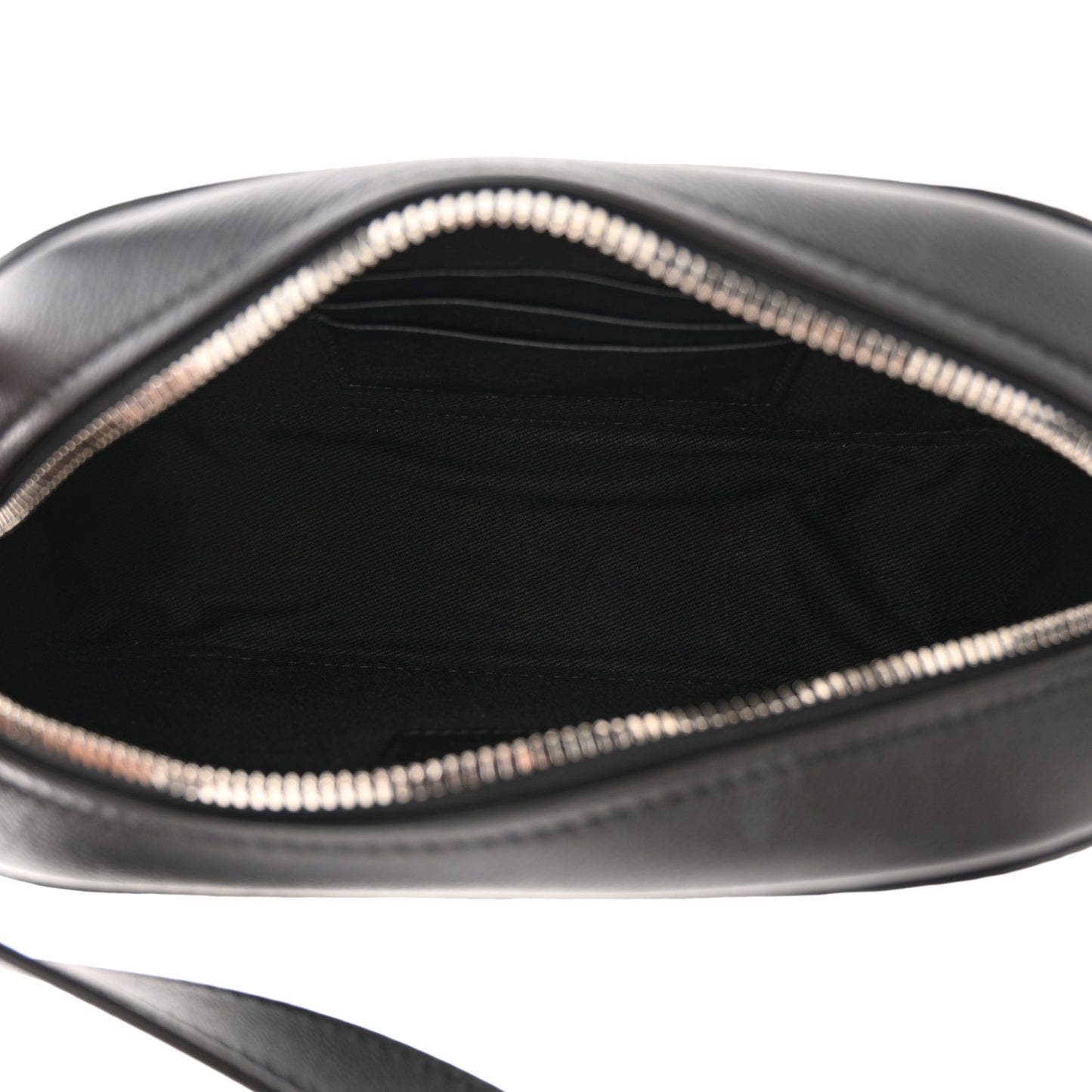 SALVATORE FERRAGAMO Calfskin Double Gancio Crossbody Bag Black