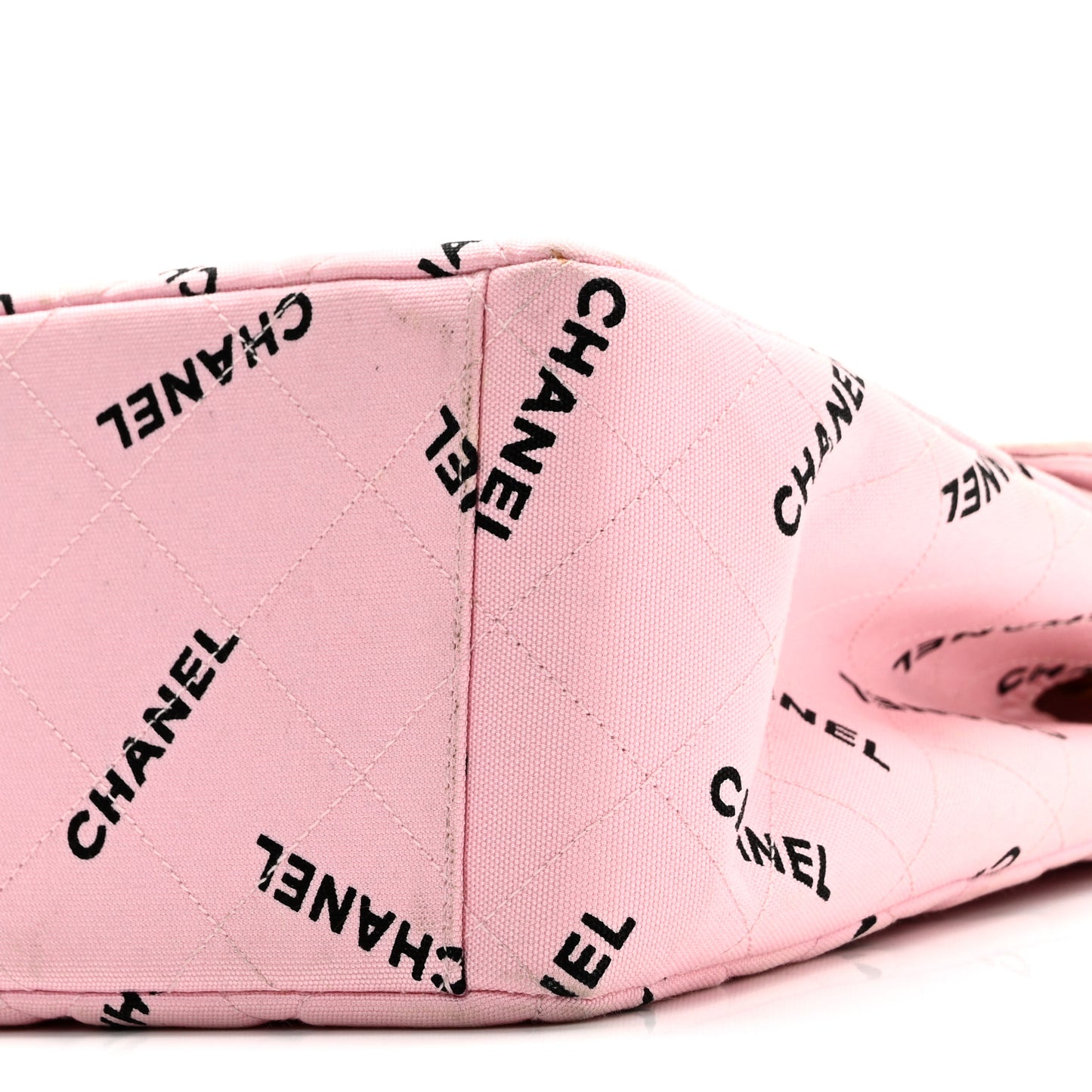 Canvas Quilted XL Jumbo Single Flap Pink