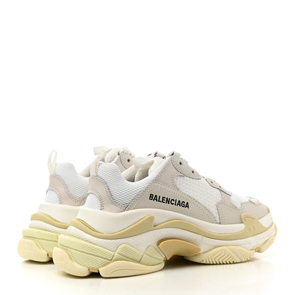 Balenciaga Fabric Mesh Womens Triple S Sneakers 37 White 3 of 9