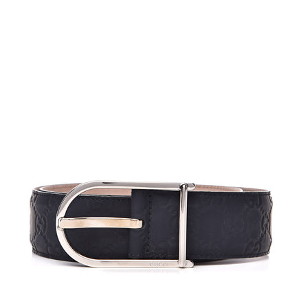 Gucci Rubber Guccissima Belt 85 34 Navy 1 of 7