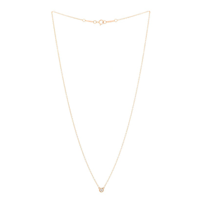 Tiffany 18K Rose Gold Diamond .07ct Elsa Peretti Diamonds by the Yard Pendant Necklace 3 of 7