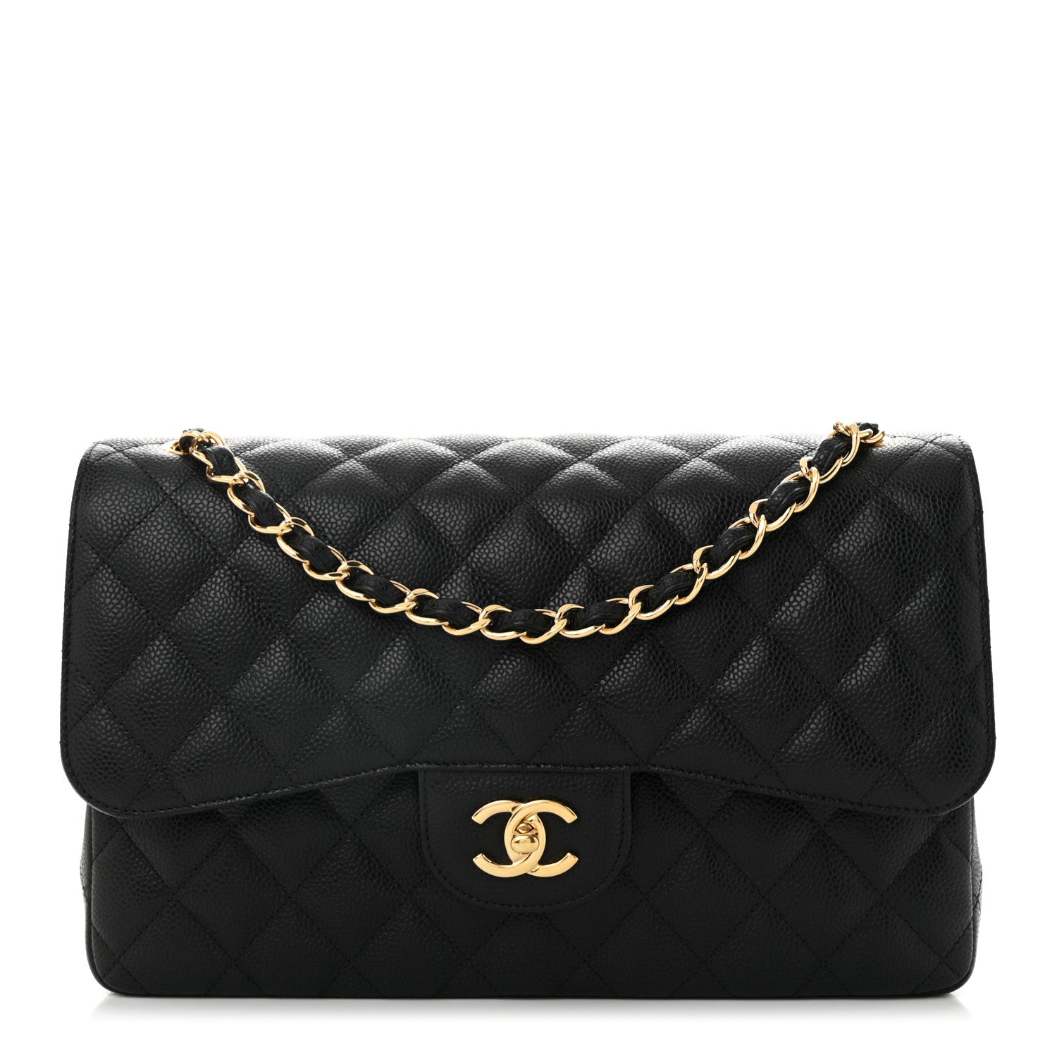 Chanel Caviar Quilted Jumbo Double Flap Black 1 of 11