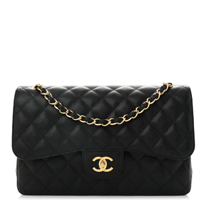 Chanel Caviar Quilted Jumbo Double Flap Black 1 of 11