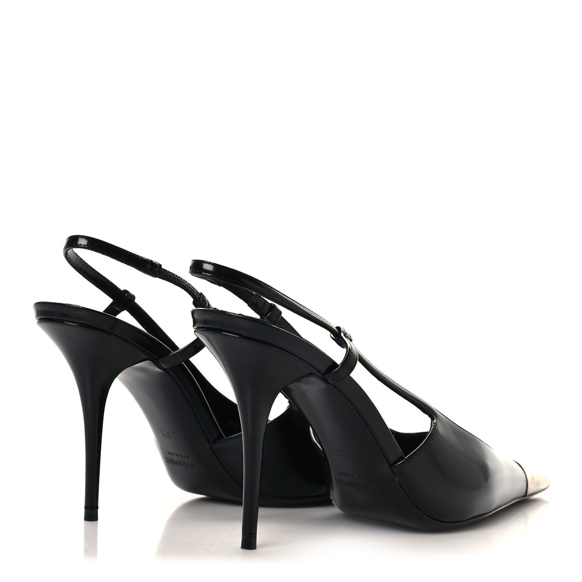 Smooth Calfskin Jeanne 90 Slingback Pumps 38.5 Black