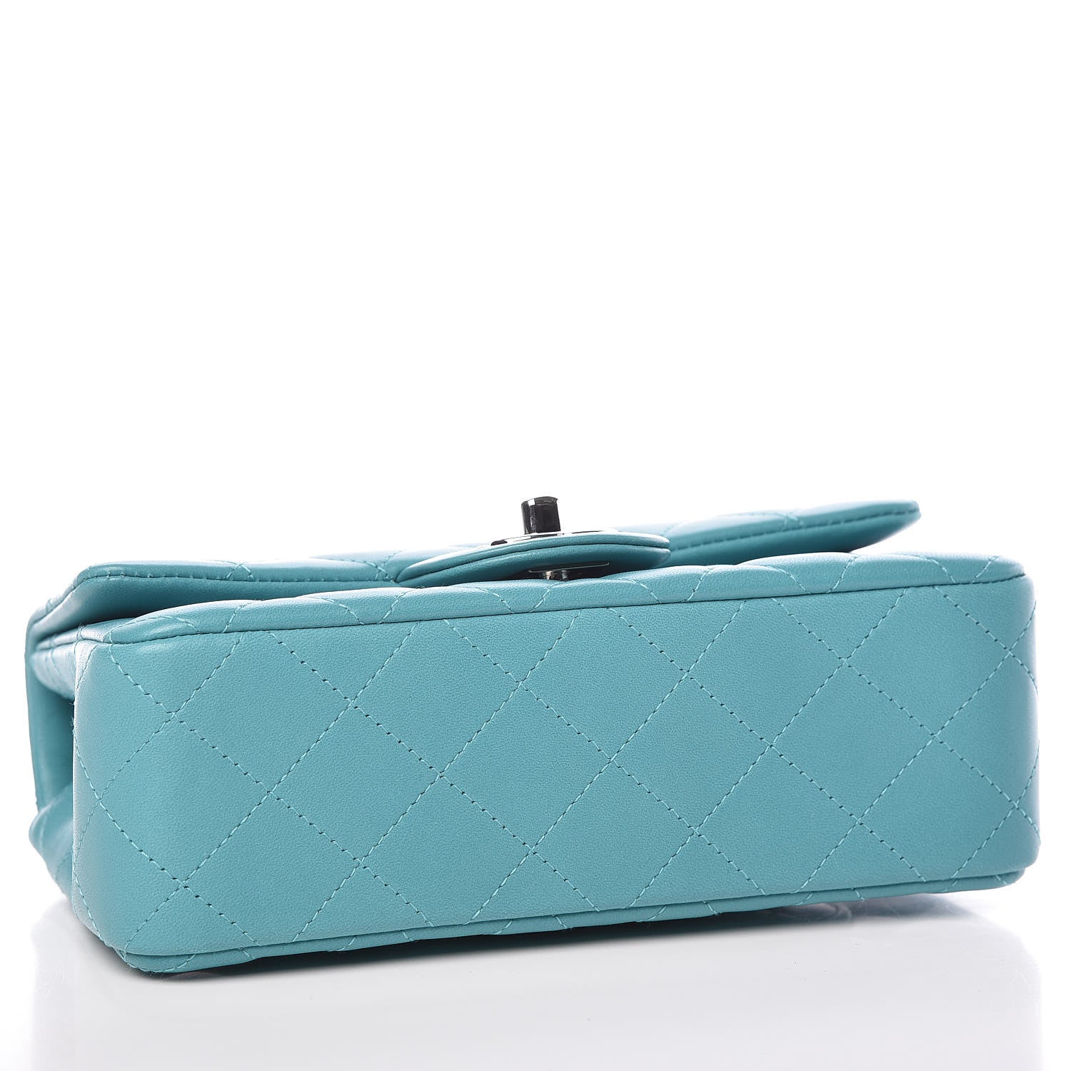 Chanel Lambskin Quilted Mini Rectangular Flap Light Blue 4 of 10