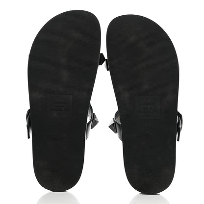 Valentino Garavani Calfskin Roman Stud Slide Sandals 36.5 Black 5 of 8