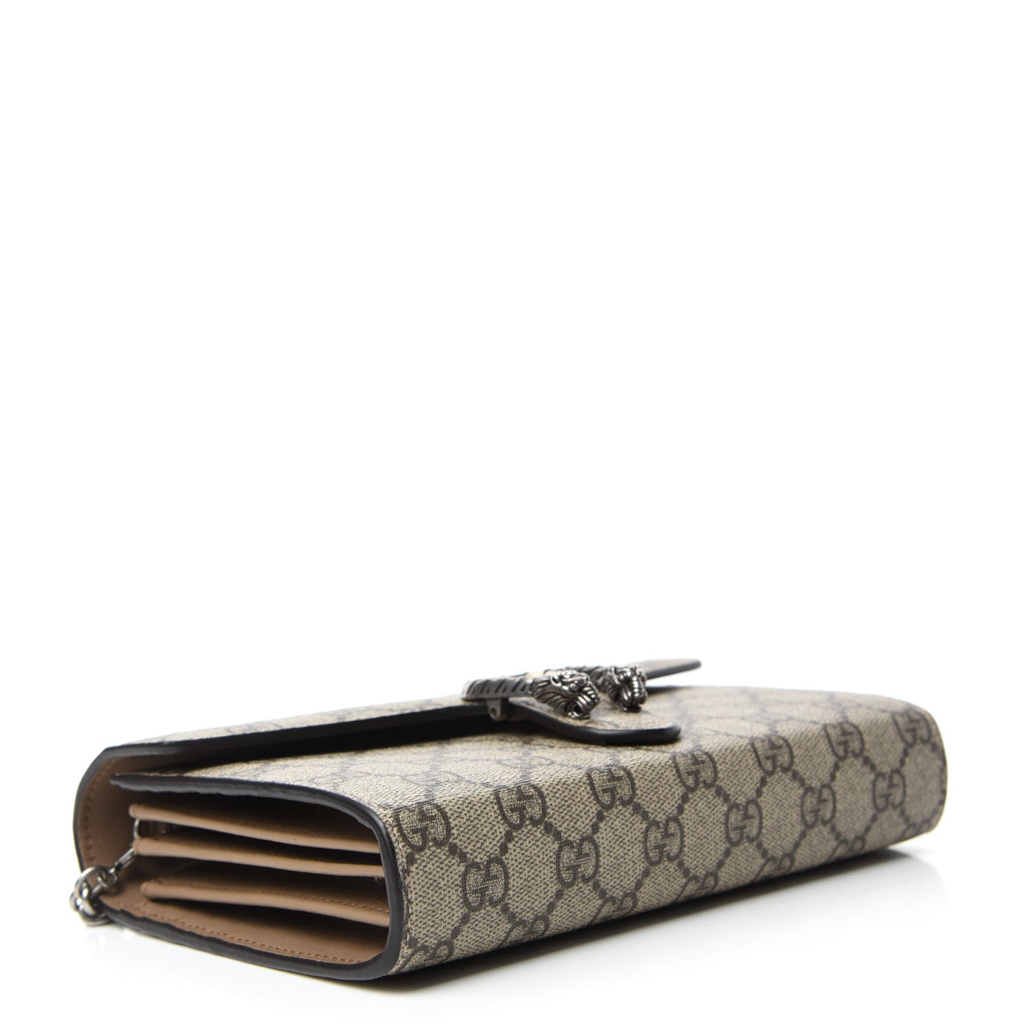 Gucci GG Supreme Monogram Mini Dionysus Chain Wallet Beige Taupe 4 of 10