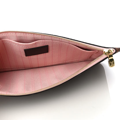 Louis Vuitton Damier Ebene Neverfull MM GM Pochette Rose Ballerine 5 of 8