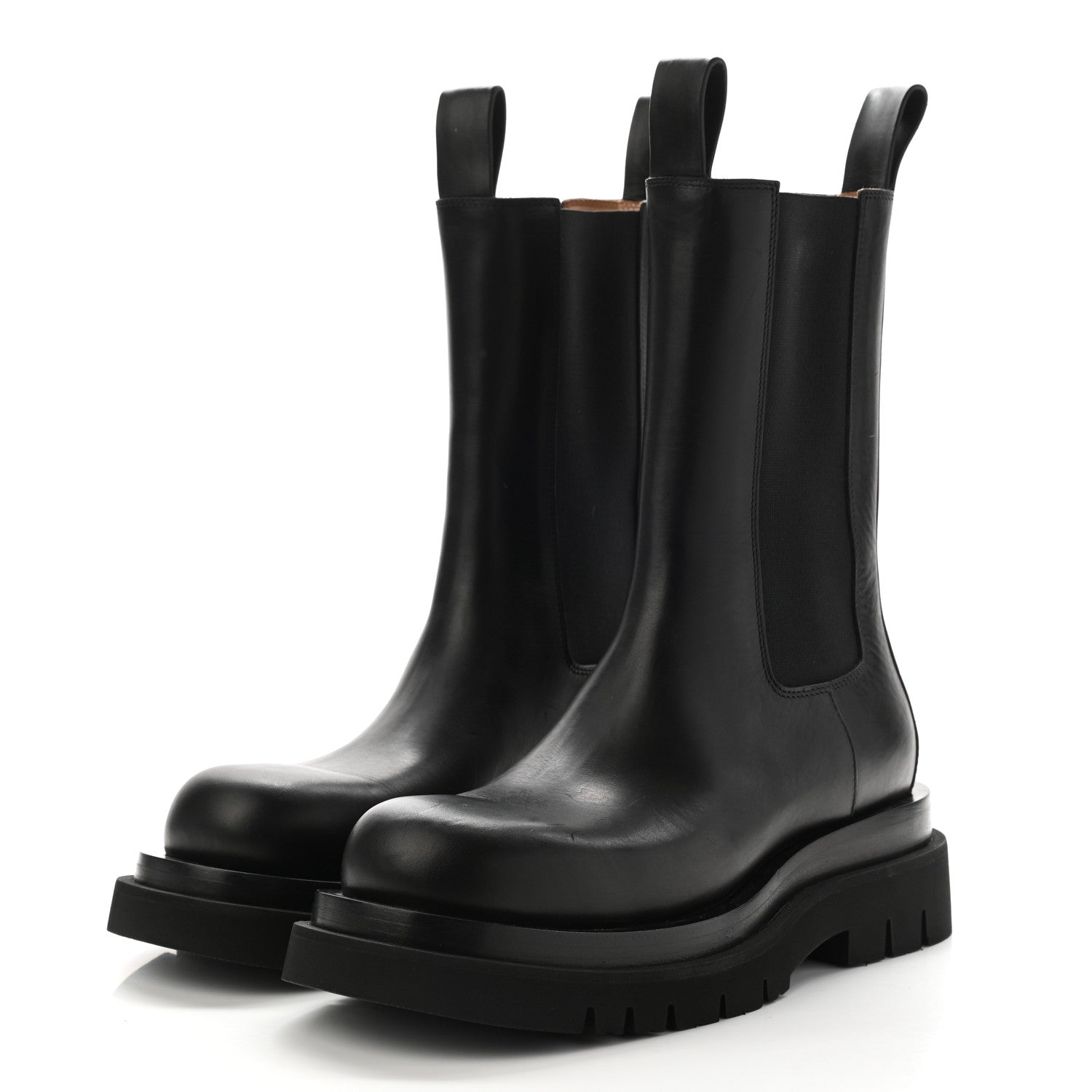 Bottega Veneta Calfskin The Lug Chelsea Boots 37.5 Black 3 of 11