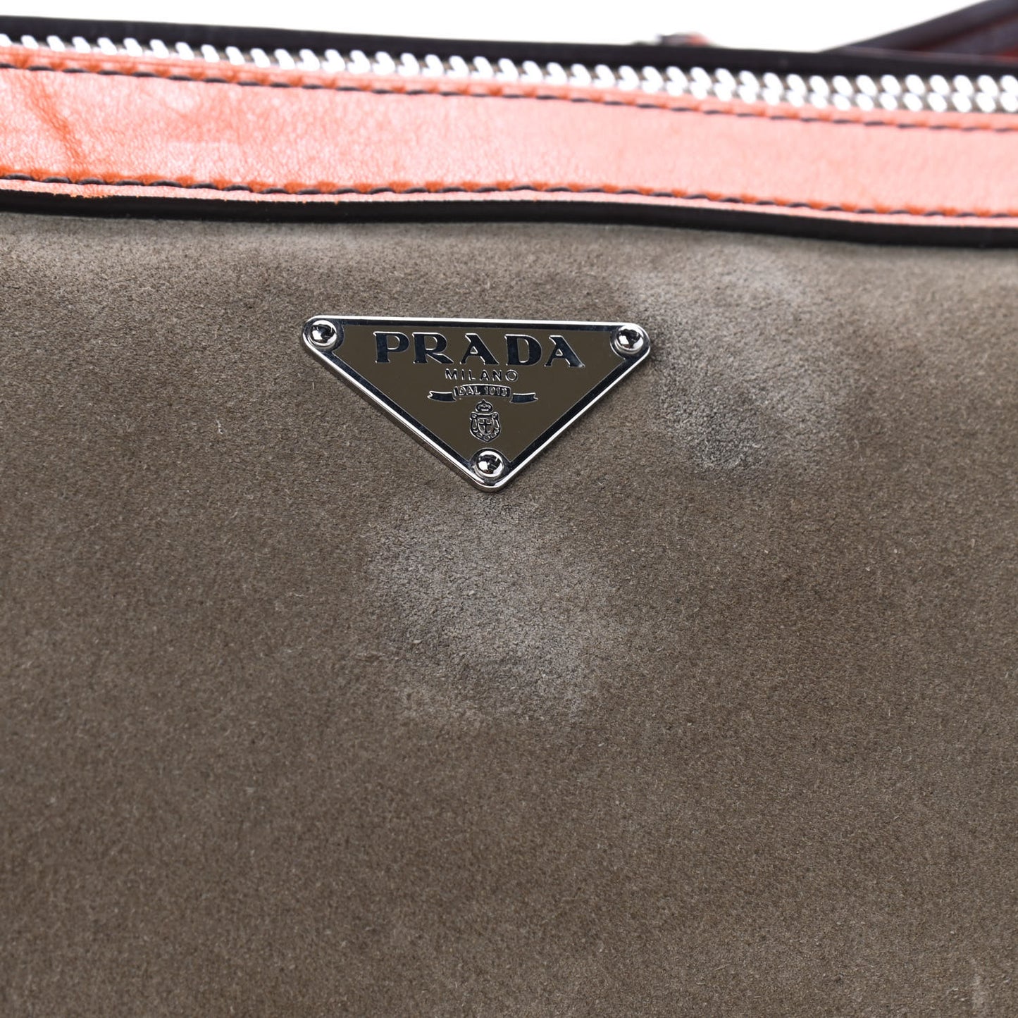 Scamosciato Suede Shoulder Bag Militare Orange