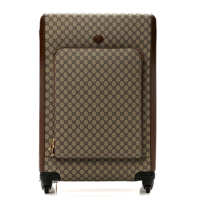 Gucci GG Supreme Monogram Azalea Calfskin Retro Interlocking G Carry On Trolley Beige Ebony Brown Sugar 2 of 24