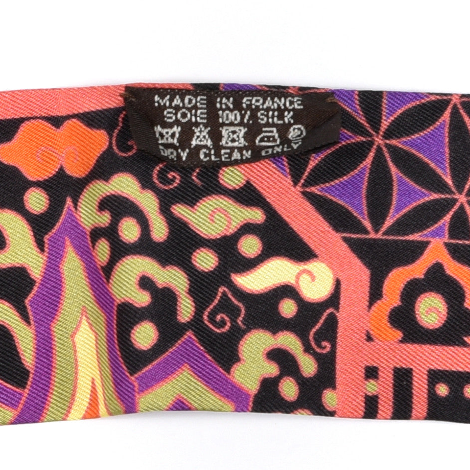 Silk Collections Imperiales Twilly Orange Fuchsia Black