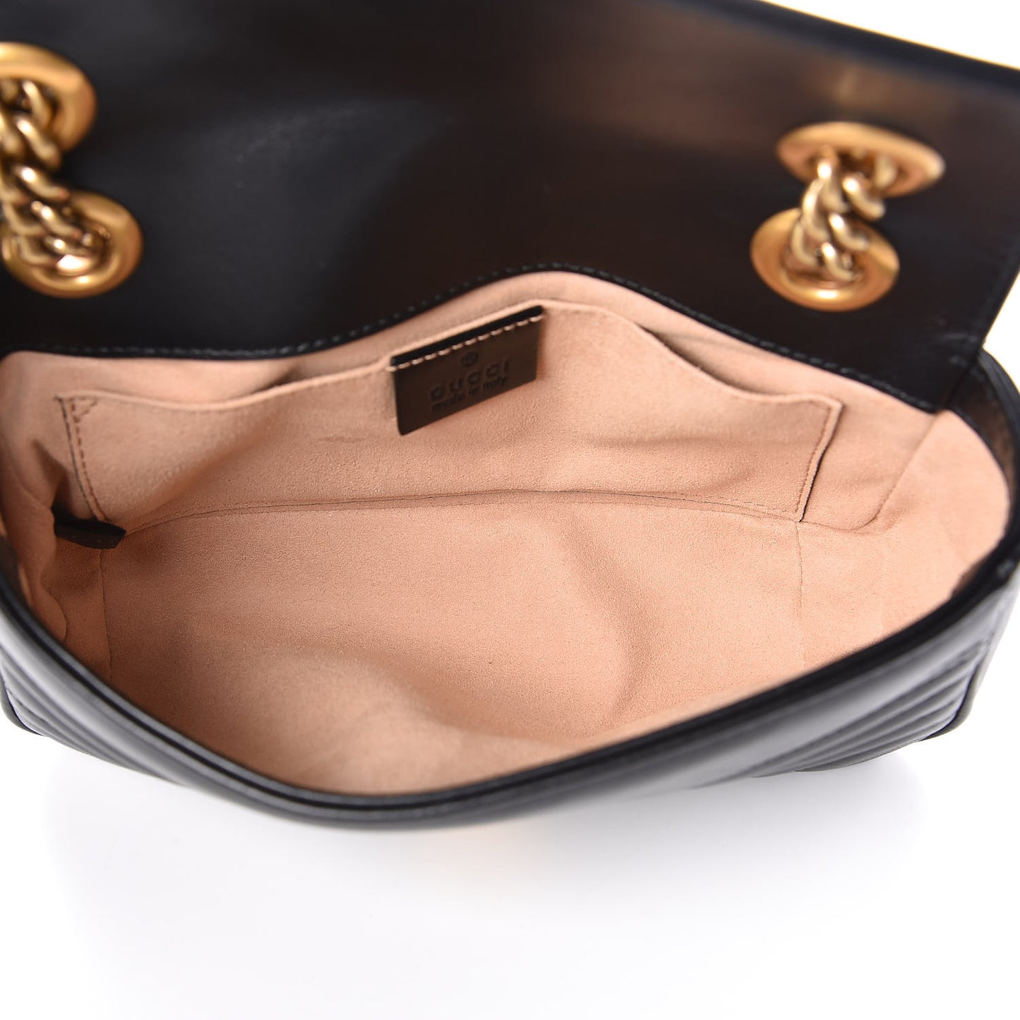 Calfskin Matelasse Mini GG Marmont Shoulder Bag Black