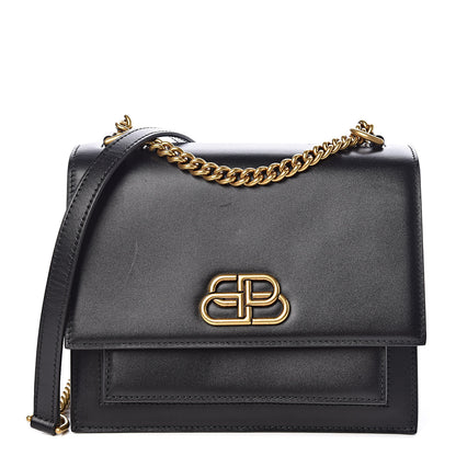 Balenciaga Box Calfskin S Sharp Chain Shoulder Bag Black 1 of 9