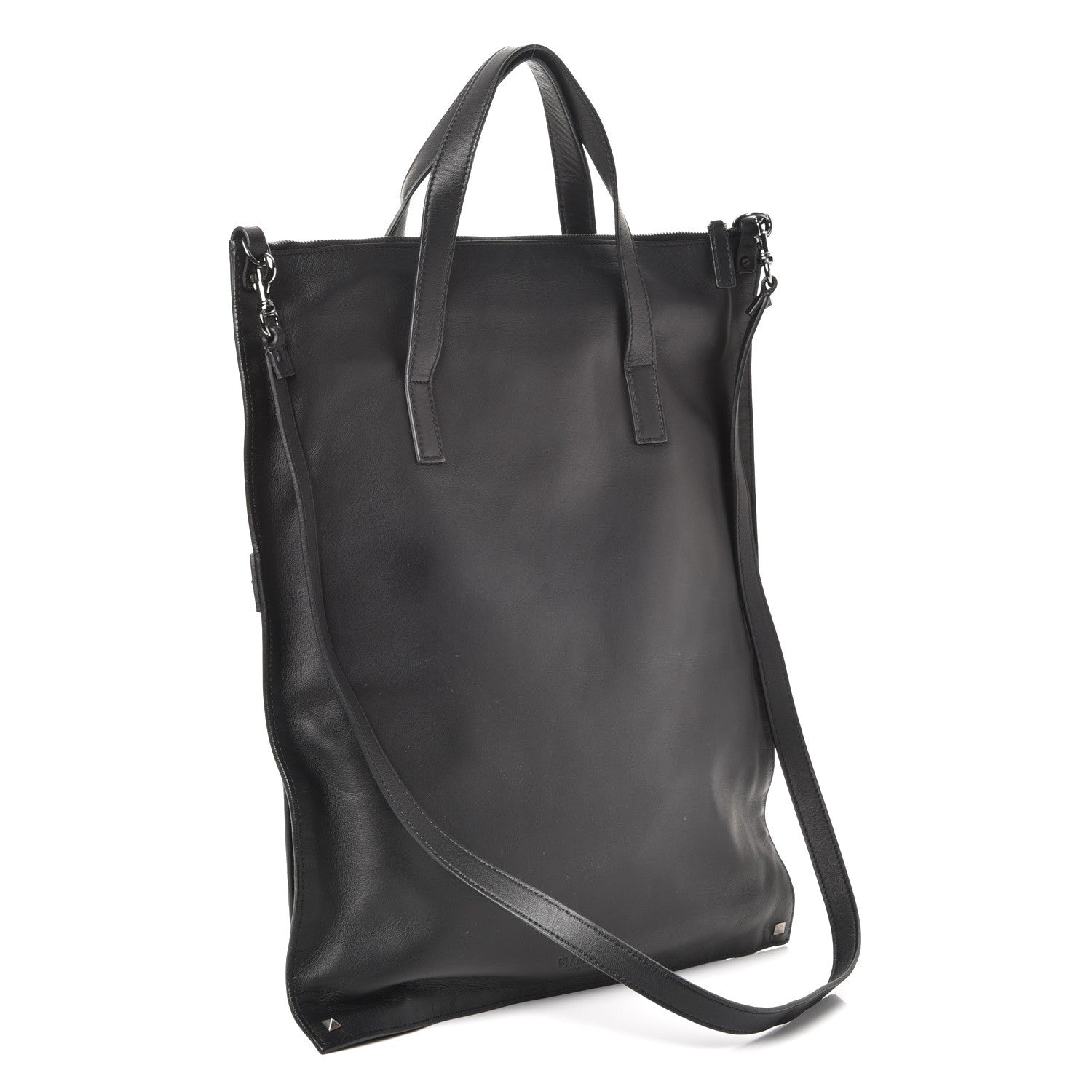 Valentino Garavani Nappa Medium Rockstud Zippered Tote Black 4 of 10