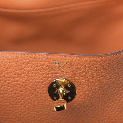 Hermes Taurillon Clemence Lindy 26 Orange 6 of 11