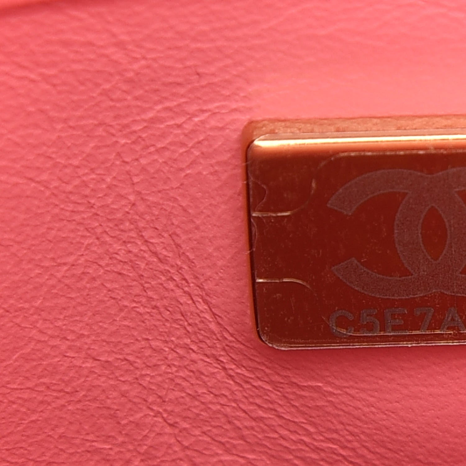 Chanel Lambskin Enamel Quilted Pending CC Mini Square Flap Pink 7 of 9