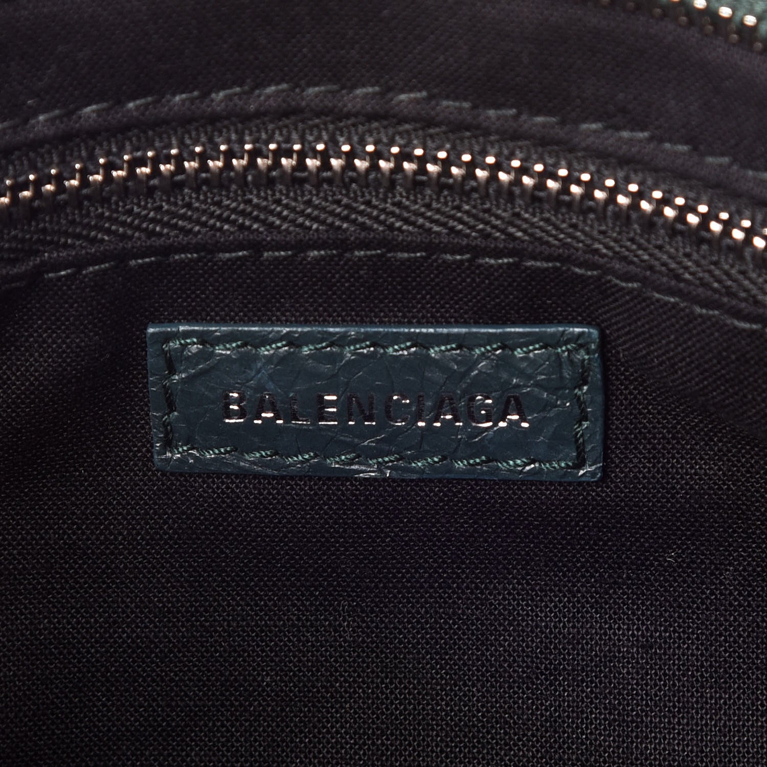 Balenciaga Agneau Classic Silver Hardware S City Logo Strap Sapin Black 9 of 10