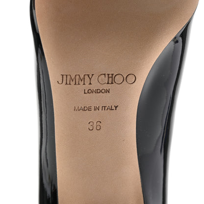 Jimmy Choo Patent Agnes 85 Pumps 36 Black 6 of 10